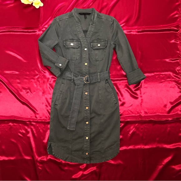 ⭐️NEW⭐️White House Black Market (WHBM) Long Sleeve Shirt Dress - Picture 3 of 8